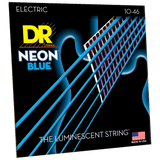 DR Strings NBE-10 HI-DEF NEON Blue Coated Electric Medium 10-46