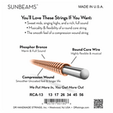 DR Strings RCA-13 Sunbeam Phosphor Bronze Medium Acoustic 13-56
