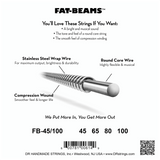 DR Strings FB-45/100 FAT-BEAMS™ Stainless Steel Bass Medium Light 45-100
