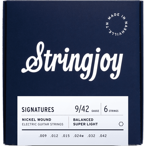 Stringjoy Signatures Balanced Super Light (9-42) Nickel Wound Electric Strings