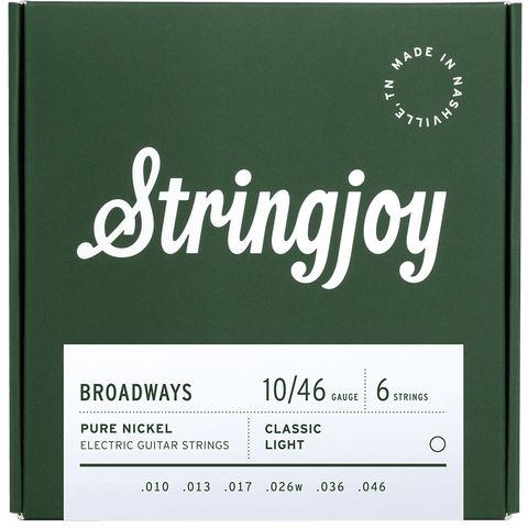 Stringjoy Broadways Classic Light (10-46) Pure Nickel Electric Strings