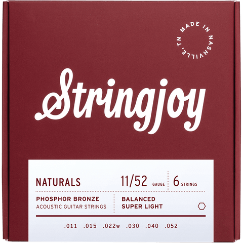 Stringjoy Naturals Super Light (11-52) Phosphor Bronze Acoustic Strings