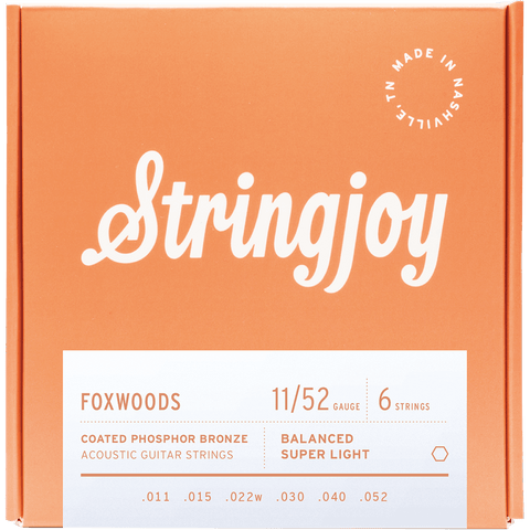 Stringjoy Foxwoods Super Light (11-52) Coated Phosphor Bronze Acoustic Strings