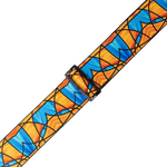 Levy's MP3SG-002 Stained Glass - Orange and Blue - 3" Guitar Strap