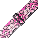 Levy's MP3SG-006 Stained Glass - Pink - 3" Guitar Strap