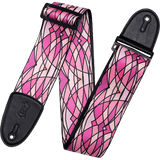 Levy's MP3SG-006 Stained Glass - Pink - 3" Guitar Strap