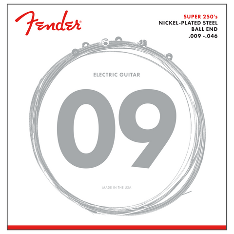 Fender Super 250's Nickel-Plated Steel Electric Guitar Strings – 250LR – 9-46