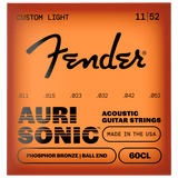 Fender 60CL Custom Light Phosphor Bronze Acoustic Guitar Strings – 11-52