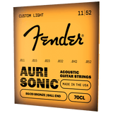 Fender 70CL Custom Light 80/20 Bronze Acoustic Guitar Strings – 11-52