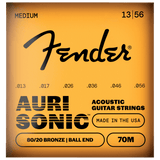 Fender 70M Medium 80/20 Bronze Acoustic Guitar Strings – 13-56