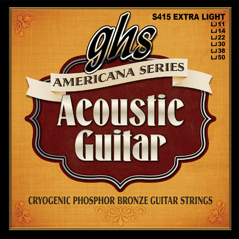 GHS Extra Light Americana Phosphor Bronze Acoustic - S415, 11-50