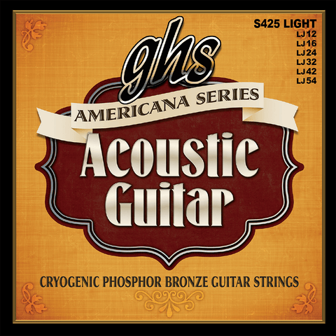 GHS Light Americana Phosphor Bronze Acoustic - S425, 12-54