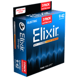 Elixir NANOWEB 3-Pack Nickel-Plated Steel Electric Strings - Super Light 16566 (12002)