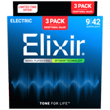 Elixir OPTIWEB 3-Pack Nickel-Plated Steel Electric Strings - Super Light 16571 (19002)