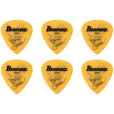 Ibanez Paul Gilbert Polyacetal Guitar Picks, 6-Pack, Yellow, 1.0mm – B1000PGYE