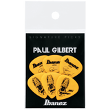 Ibanez Paul Gilbert Polyacetal Guitar Picks, 6-Pack, Yellow, 1.0mm – B1000PGYE
