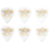 Ibanez Steve Vai Polyacetal Guitar Picks, 6-Pack, White w/Grip, 1.0mm – B1000SVRWH