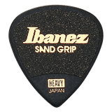 Ibanez Grip Wizard Guitar Picks, Sand Grip, Polyacetal, 6-Pack – Black
