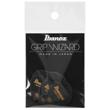 Ibanez Grip Wizard Guitar Picks, Sand Grip, Polyacetal, 6-Pack – Black