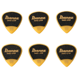 Ibanez Grip Wizard Guitar Picks, Sand Grip, Polyacetal, 6-Pack – Yellow