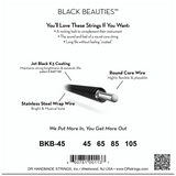 DR Strings Black Beauties BKB-45 Medium Bass Strings 45-105