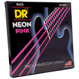 DR Strings HI-DEF NEON Pink Medium 4-String 45-105 – NPB-45