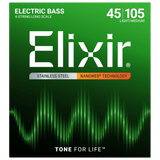 Elixir NANOWEB Stainless Steel Bass — 14677 Light/Medium .045-.105