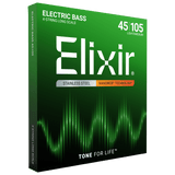 Elixir NANOWEB Stainless Steel Bass — 14677 Light/Medium .045-.105