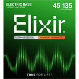 Elixir NANOWEB Stainless Steel Bass — 5-String 14782 Light/Medium .045-.135