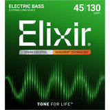 Elixir NANOWEB Stainless Steel Bass — 5-String 14777 Light .045-.130