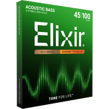 Elixir NANOWEB 80/20 Bronze Acoustic Bass — 14502 Light .045-.100