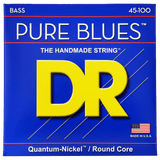 DR Strings PB-45/100 PURE BLUES™ Quantum Nickel™ Bass Medium Light 45-100