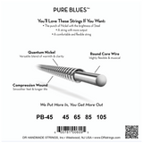 DR Strings PB-45 PURE BLUES™ Quantum Nickel™ Bass Medium 45-105