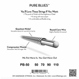 DR Strings PB-50 PURE BLUES™ Quantum Nickel™ Bass Heavy 50-110