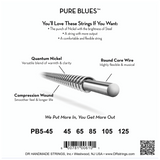 DR Strings PB5-45 PURE BLUES™ Quantum Nickel™ 5-String Bass Medium 45-125