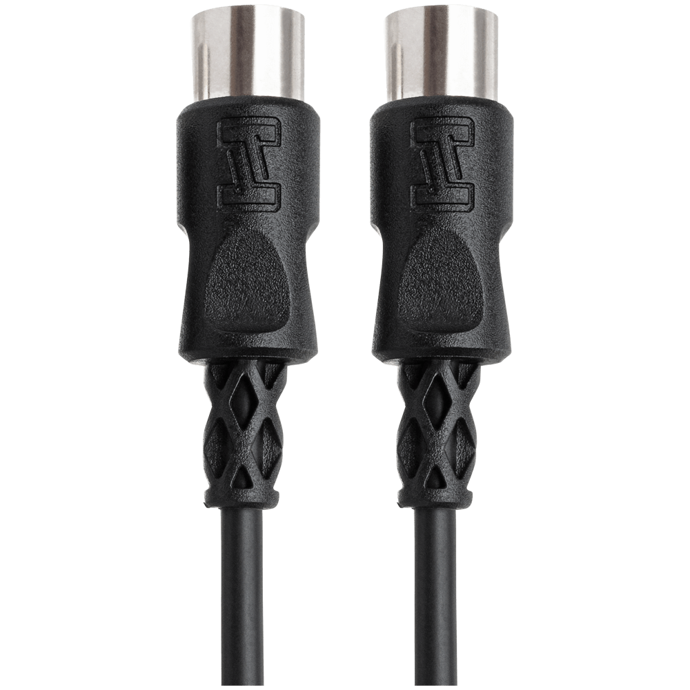 Cavo MIDI Hosa MID-515 Da 15 Piedi (4,6m) | Pro MIDI A 5 Pin DIN, Collegamento Nero Per Strumenti Musicali