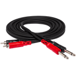 Hosa Stereo Interconnect, Dual 1/4in TS to Dual RCA, 3m – CPR-203