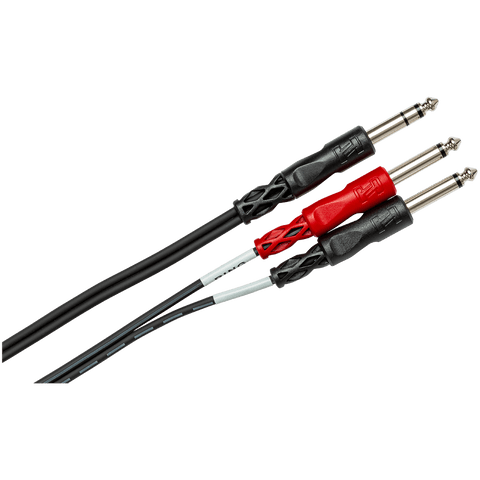 Hosa Insert Cable, 1/4in TRS to Dual 1/4in TS, 3m – STP-203