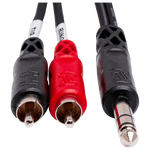 Hosa Insert Cable, 1/4in TRS to Dual RCA, 3m – TRS-203