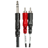 Hosa Insert Cable, 1/4in TRS to Dual RCA, 3m – TRS-203