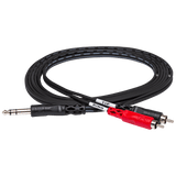 Hosa Insert Cable, 1/4in TRS to Dual RCA, 2m – TRS-202