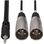 Hosa Stereo Breakout, 3.5mm TRS to Dual XLR3M, 2m – CYX-402M