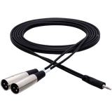 Hosa Stereo Breakout, 3.5mm TRS to Dual XLR3M, 2m – CYX-402M