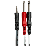 Hosa Stereo Breakout, 3.5mm TRS to Dual 1/4in TS, 3ft – CMP-153