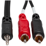 Hosa Stereo Breakout, 3.5 mm TRS to Dual RCA, 6 ft – CMR-206