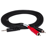 Hosa Stereo Breakout, 3.5 mm TRS to Dual RCA, 6 ft – CMR-206