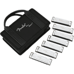 Fender Blues Deluxe Harmonica, Pack of 7, with Case