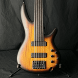 Ibanez SRF705 Fretless 5-String Bass – Brown Burst Flat - USED
