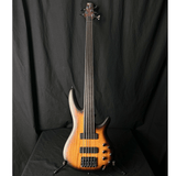 Ibanez SRF705 Fretless 5-String Bass – Brown Burst Flat - USED