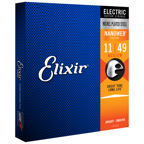 Elixir NANOWEB Nickel Electric — 12102 Medium .011-.049